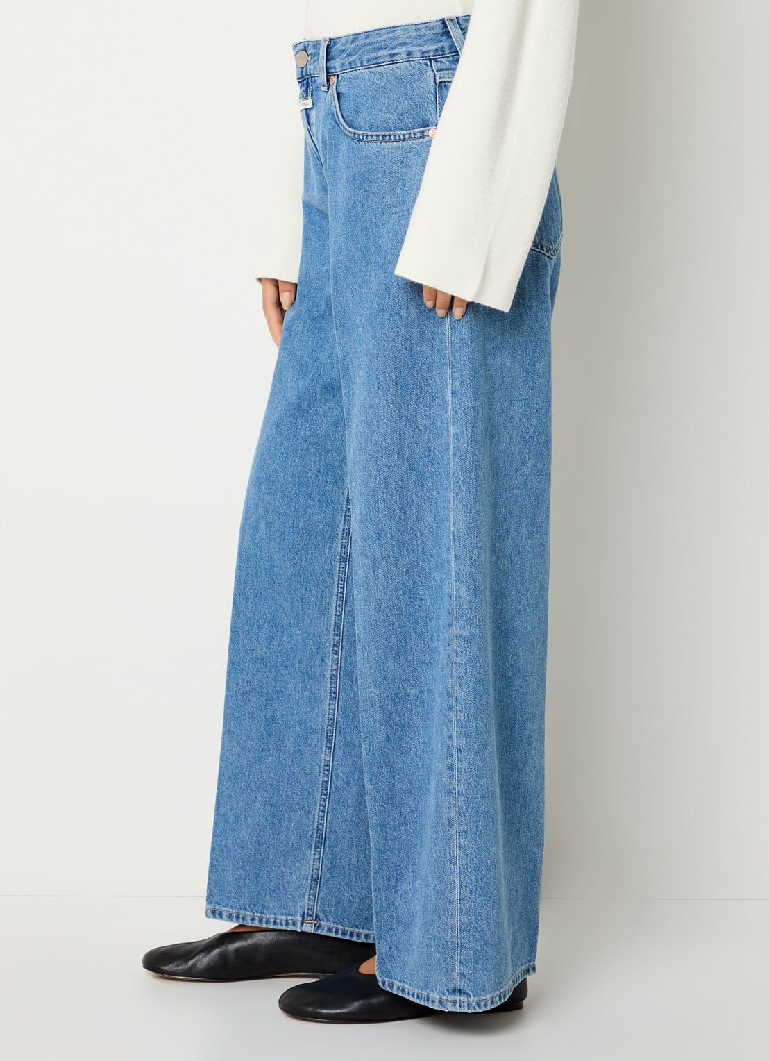 CLOSED Jayla cropped low waist wide fit jeans met medium wassing - detail 4 jeans