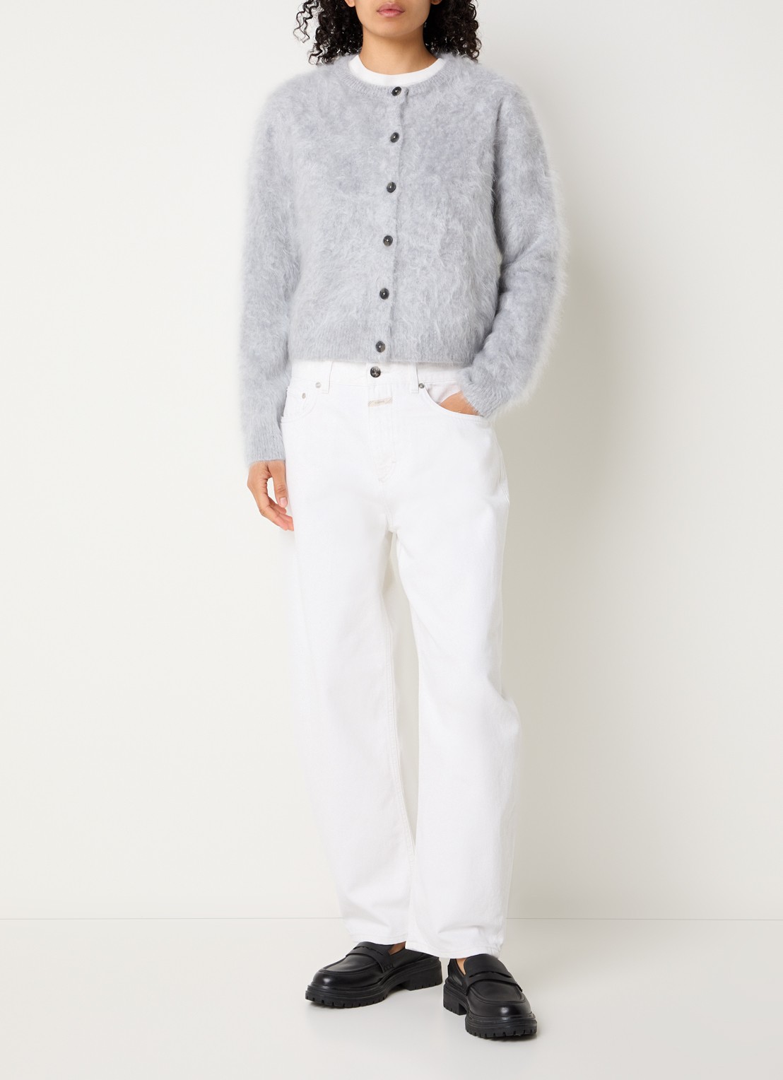 CLOSED Jazzie balloon jeans met gekleurde wassing - voorkant 5 wit
