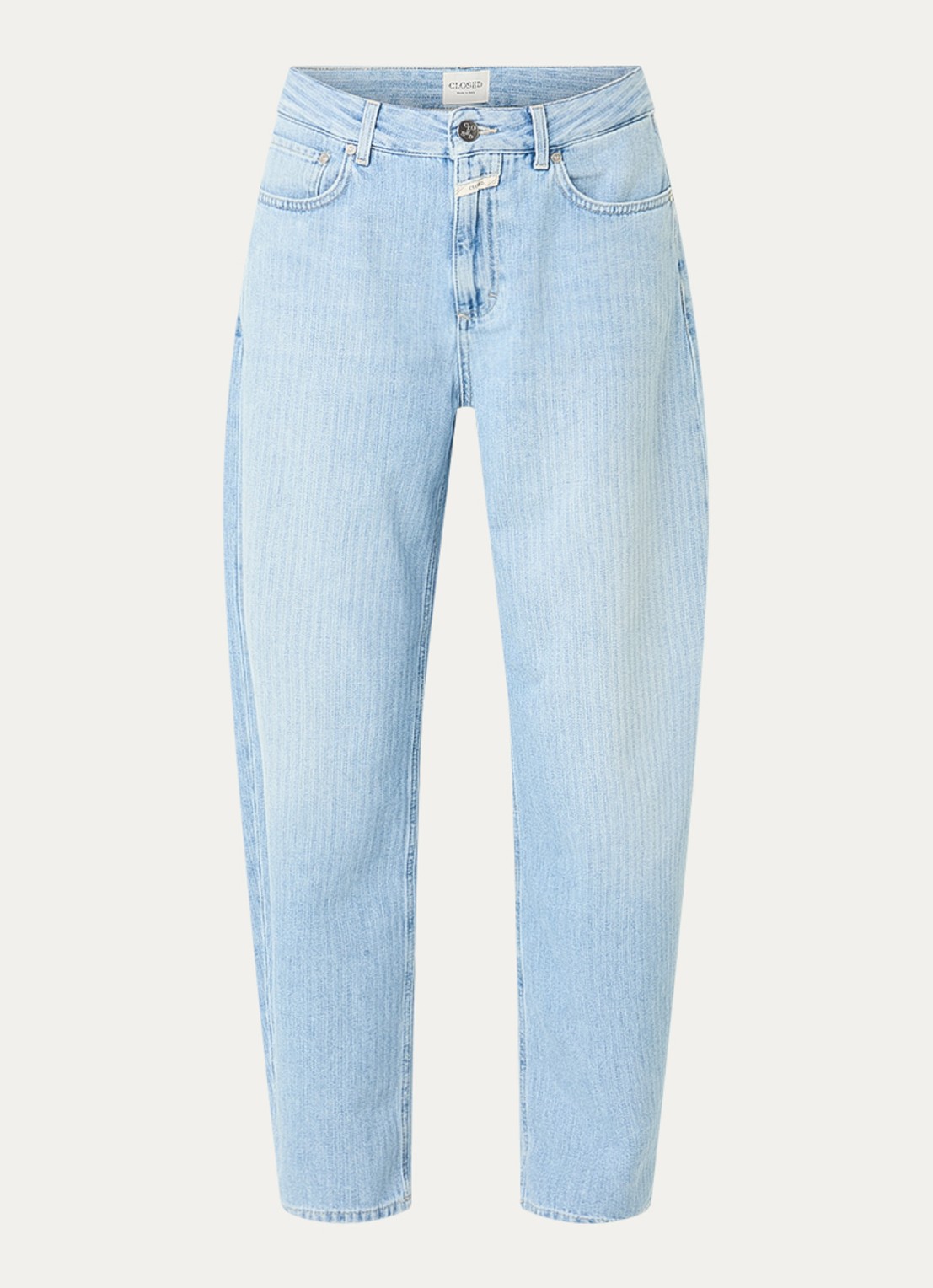CLOSED Jazzie high waist tapered jeans met lichte wassing - voorkant 2 indigo