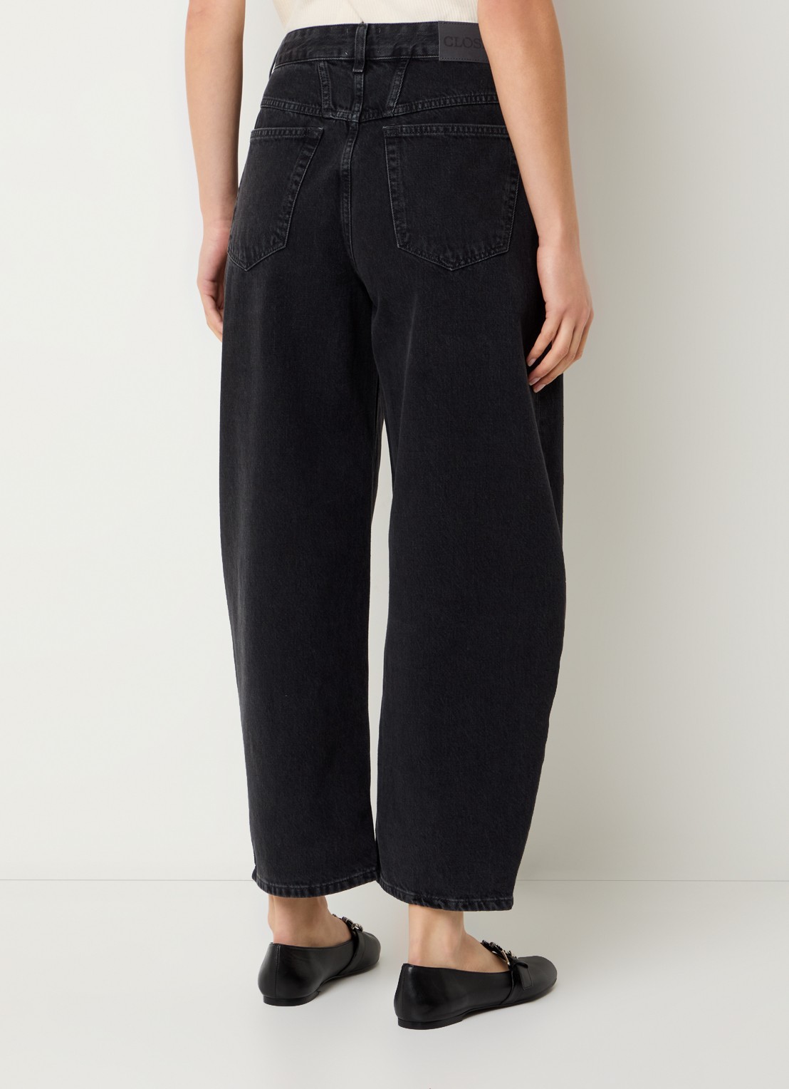 CLOSED Jazzie high waist wide leg jeans - achterkant donkergrijs