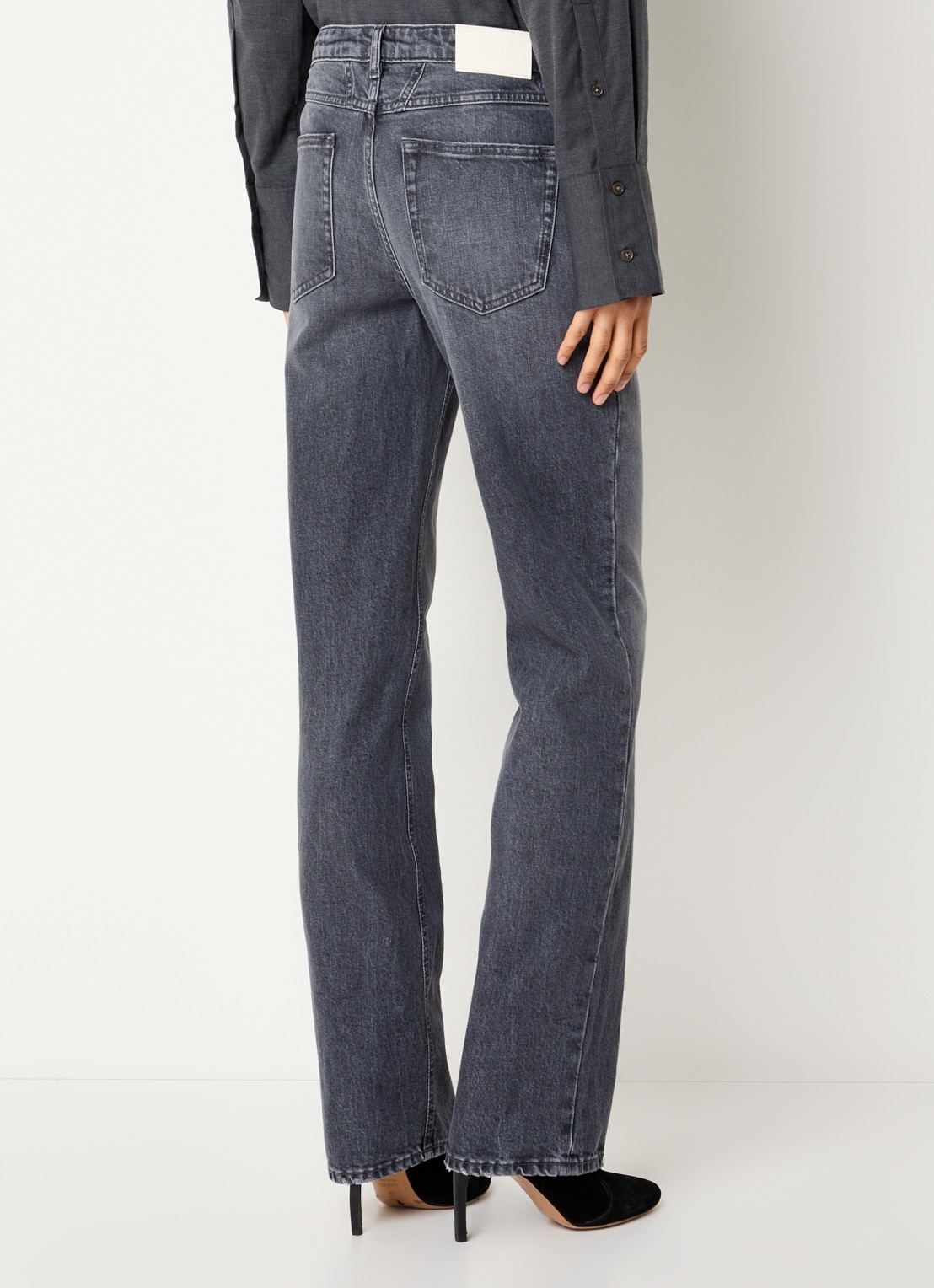 CLOSED Jora high waist slim fit jeans met donkere wassing - achterkant 5 antraciet