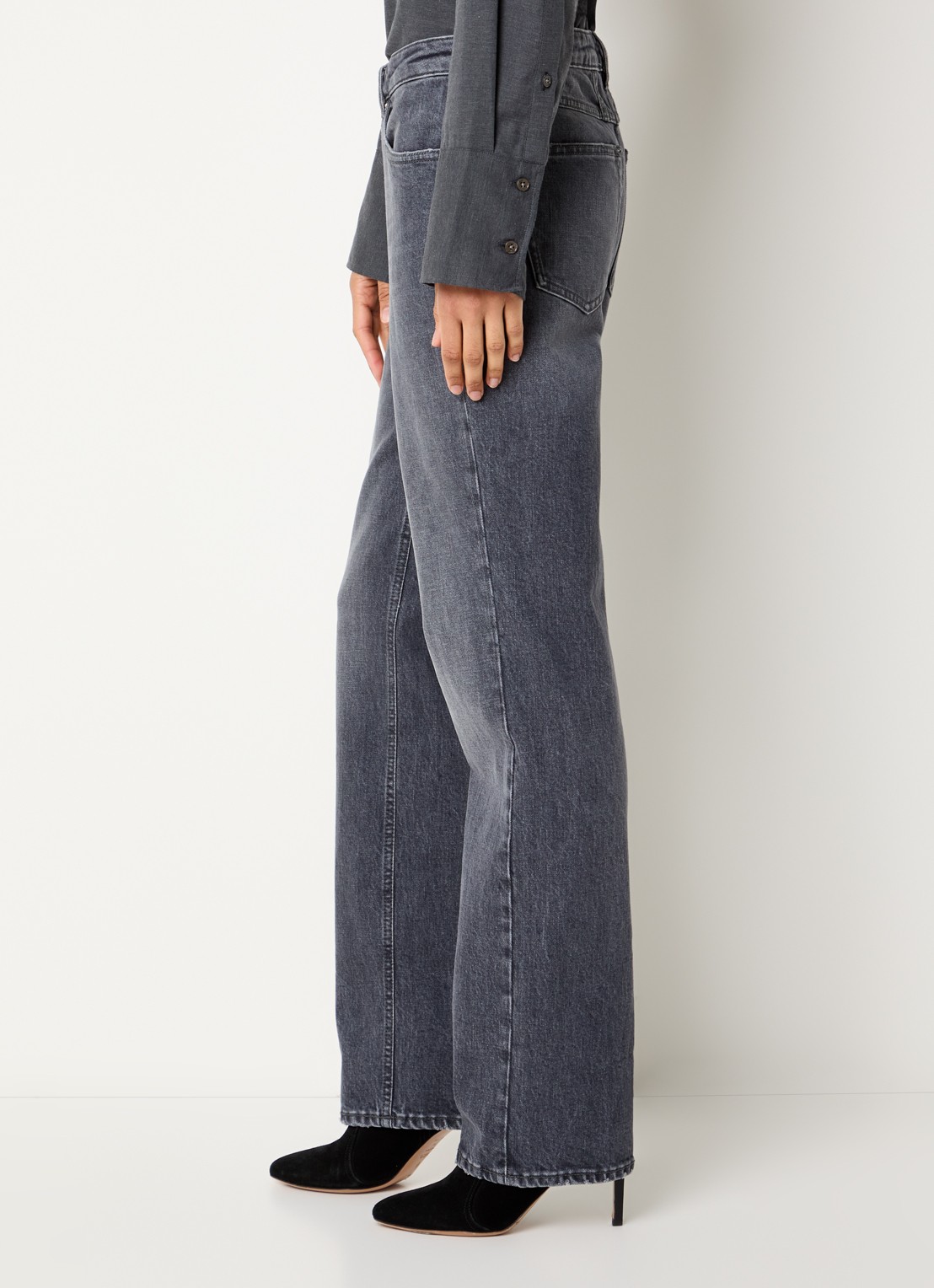 CLOSED Jora high waist slim fit jeans met donkere wassing - detail 2 antraciet