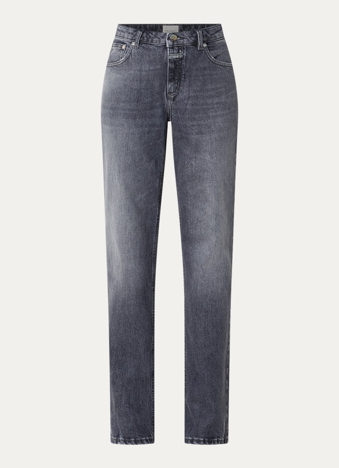 CLOSED Jora high waist slim fit jeans met donkere wassing - voorkant 3 antraciet