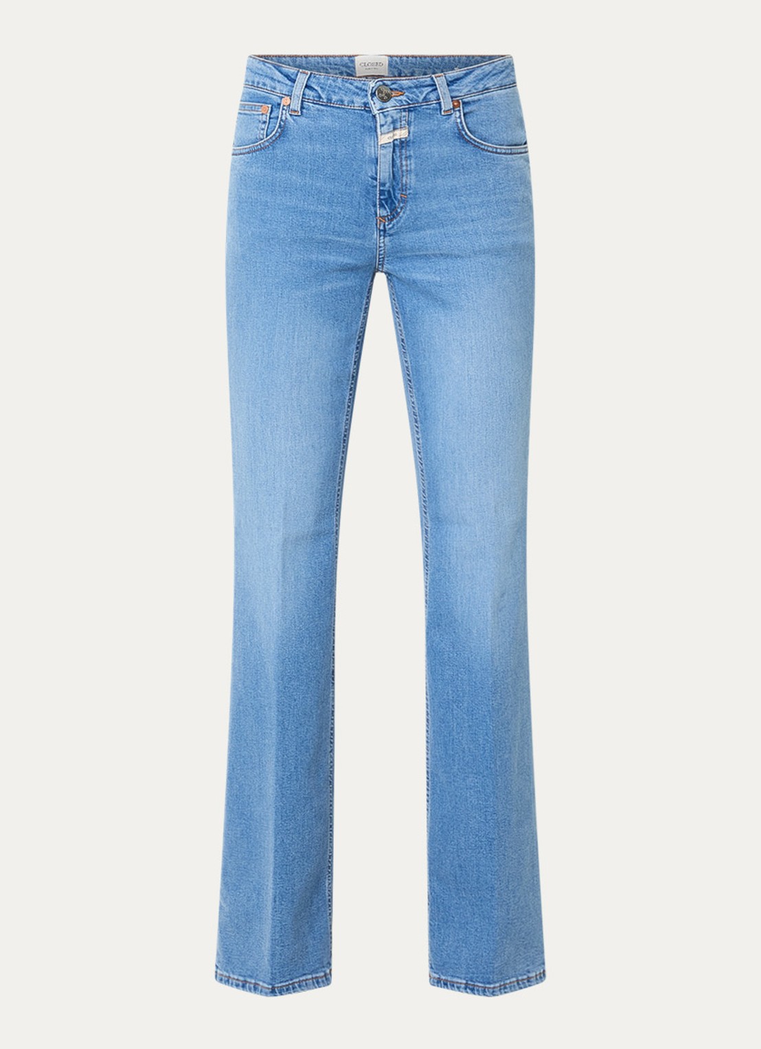 CLOSED Jovanna high waist flared fit jeans met lichte wassing - voorkant 3 indigo