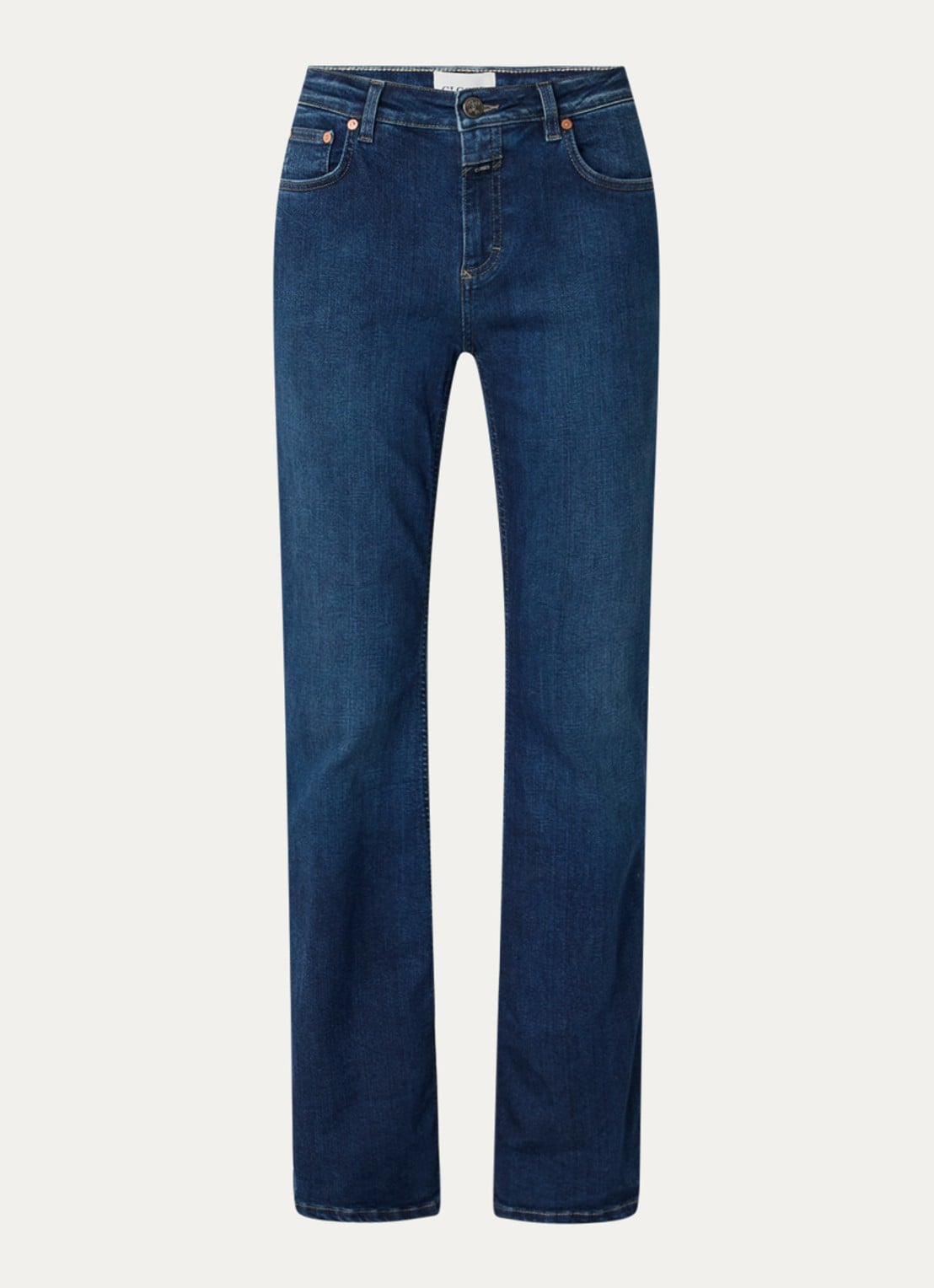 CLOSED Jovanna high waist flared jeans met donkere wassing - voorkant 2 indigo