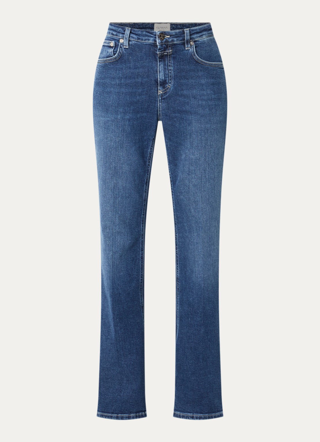 CLOSED Jovanna mid waist flared jeans met medium wassing - voorkant 4 indigo