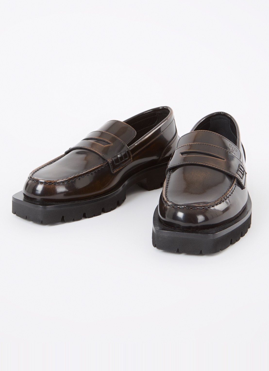 CLOSED Loafer van leer - detail 2 donkerbruin