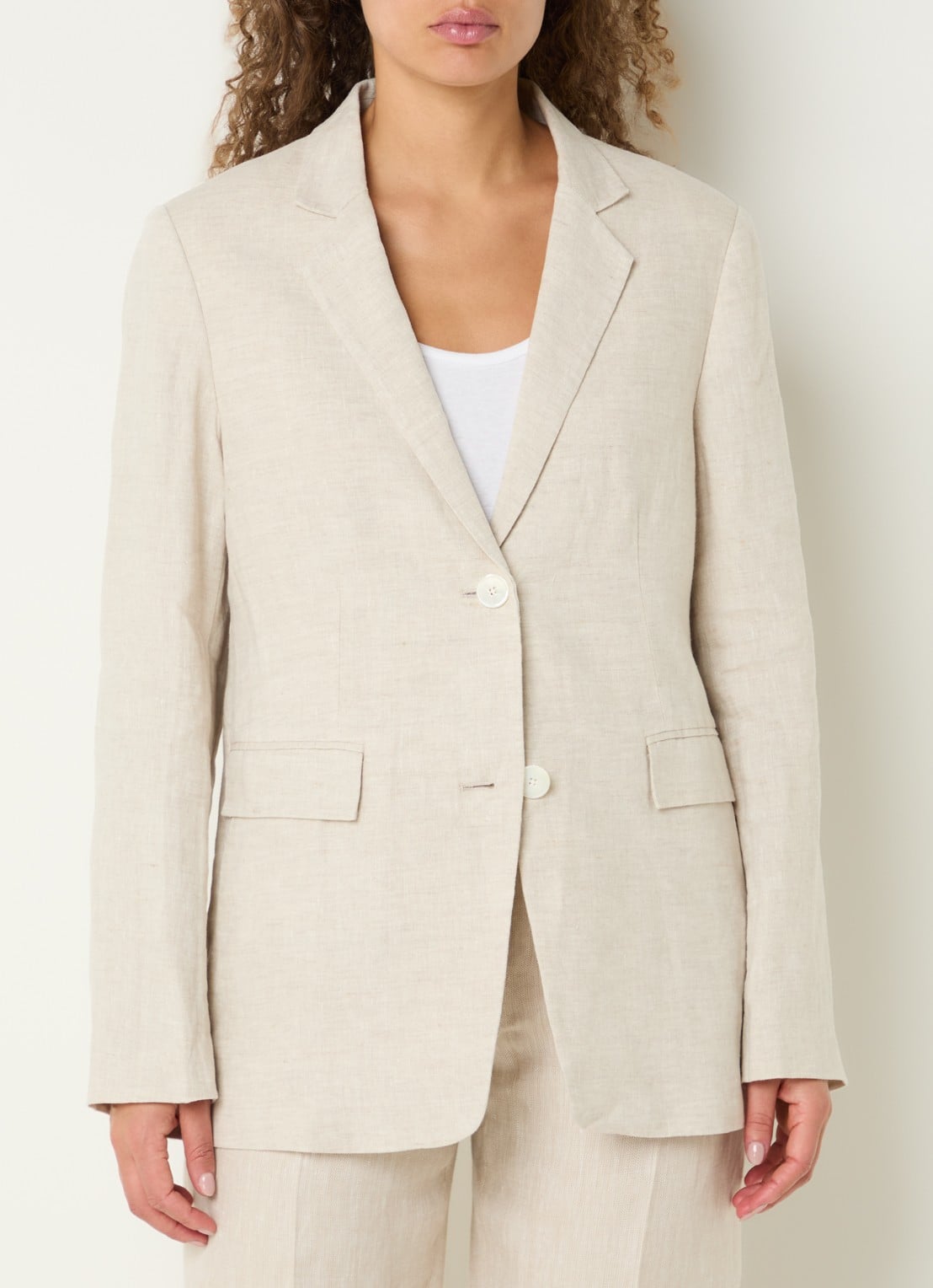CLOSED Lola blazer met schoudervulling en klepzakken - detail 3 creme