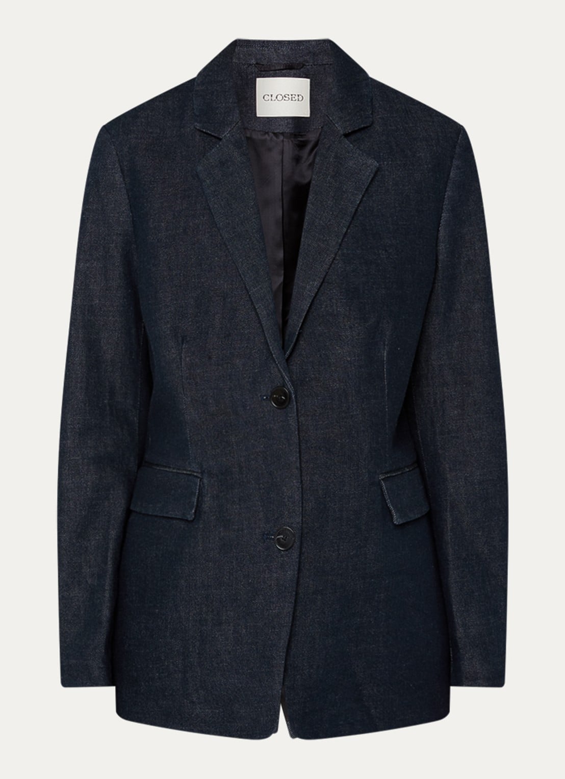 CLOSED Lola blazer van denim  - voorkant donkerblauw