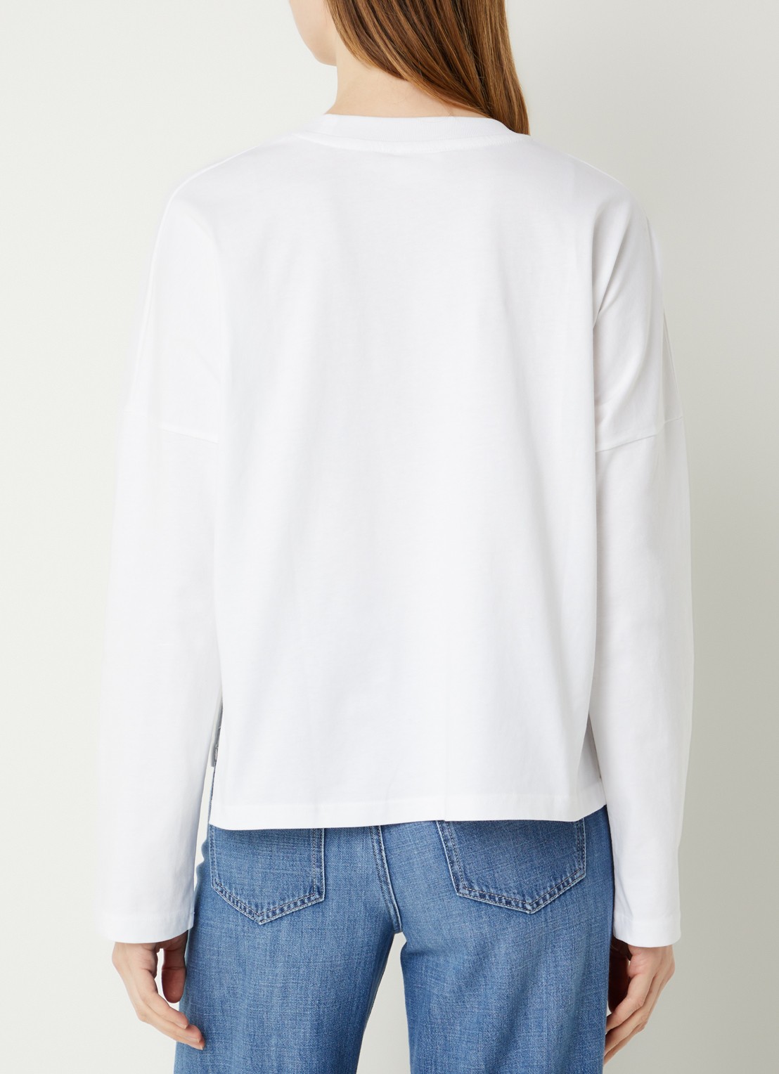 CLOSED Longsleeve met logo - achterkant wit