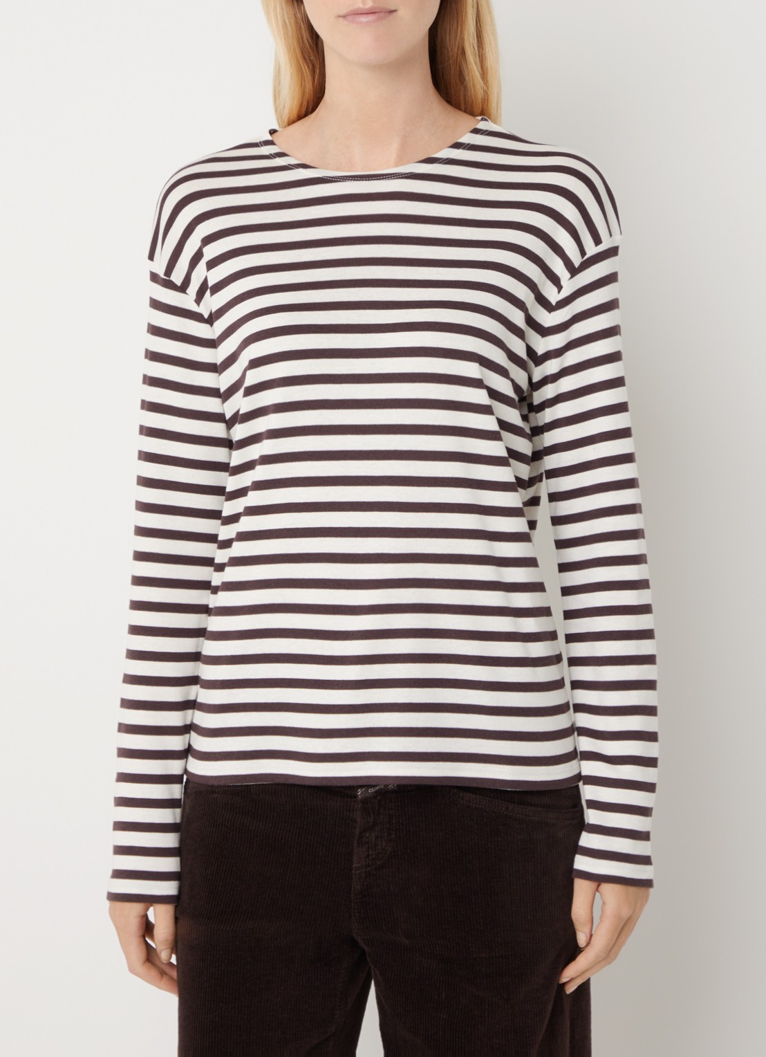 CLOSED Longsleeve met streepprint  - detail 4 cinder brown-918