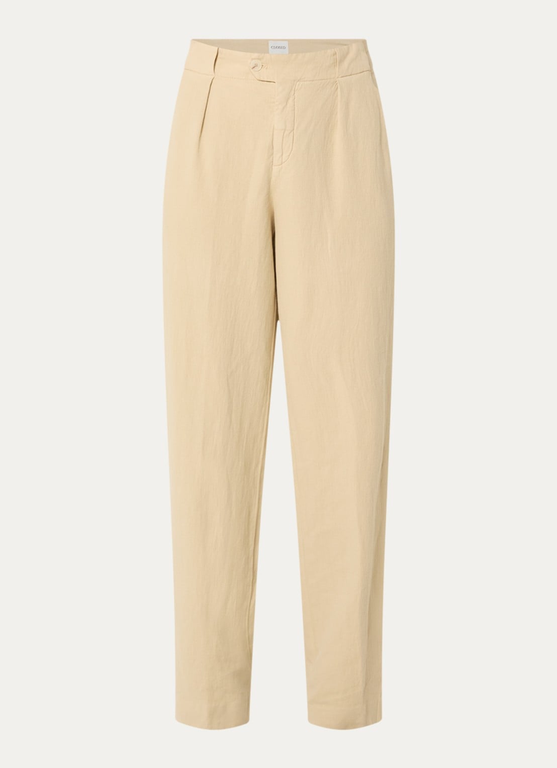CLOSED Mawson high waist loose fit pantalon met steekzakken - voorkant creme
