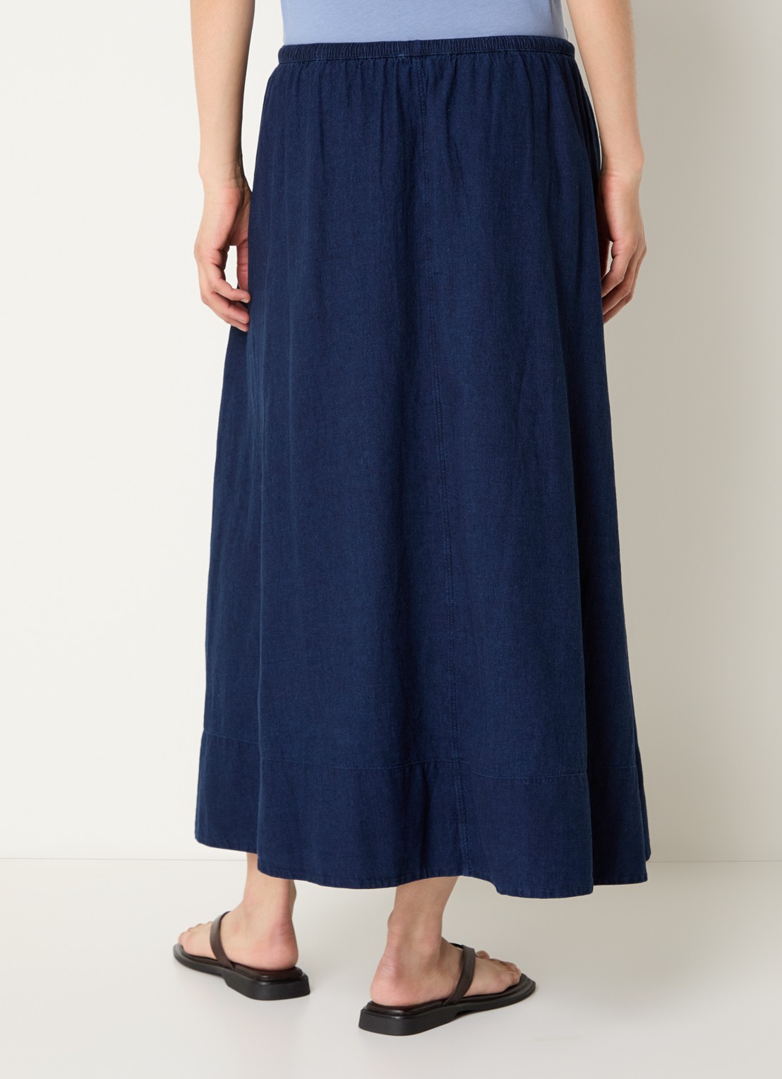 CLOSED Maxi A-lijn rok van denim - achterkant indigo