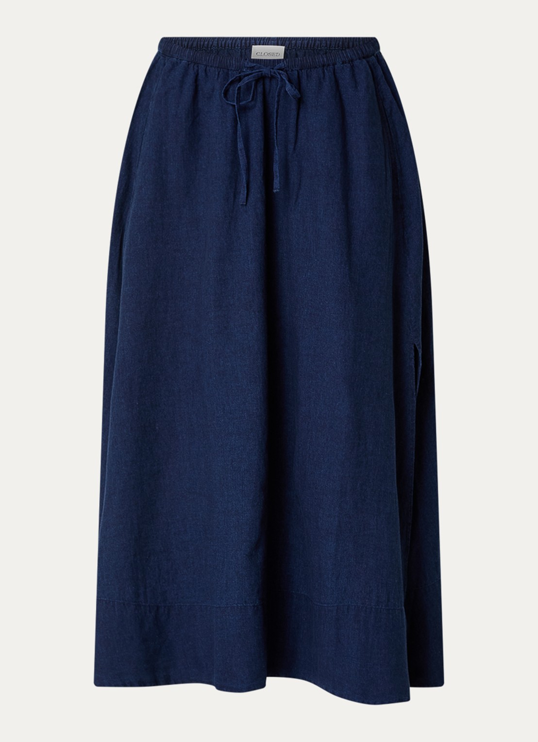 CLOSED Maxi A-lijn rok van denim - voorkant 2 indigo