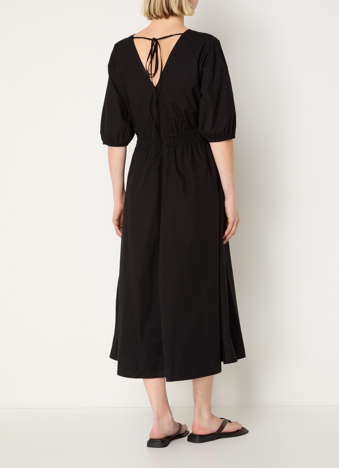 CLOSED Maxi jurk met rugdecolleté - achterkant 4 zwart