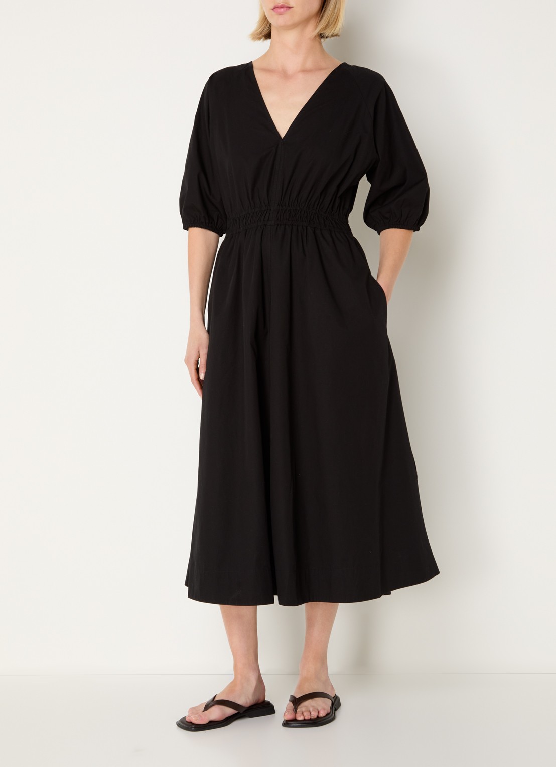 CLOSED Maxi jurk met rugdecolleté - detail 3 zwart