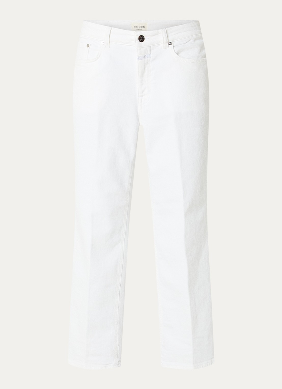 CLOSED Milo mid waist straight fit cropped jeans met gekleurde wassing - voorkant 2 wit