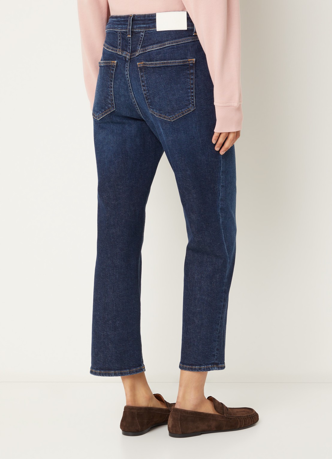 CLOSED Mira-X mid waist straight leg jeans met medium wassing - achterkant 3 indigo