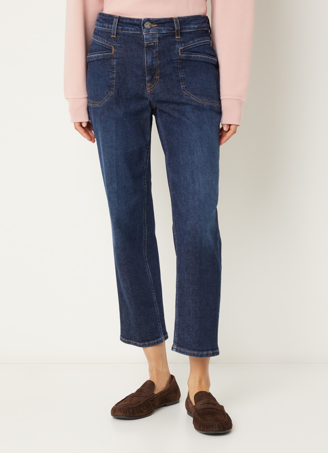 CLOSED Mira-X mid waist straight leg jeans met medium wassing - detail 4 indigo
