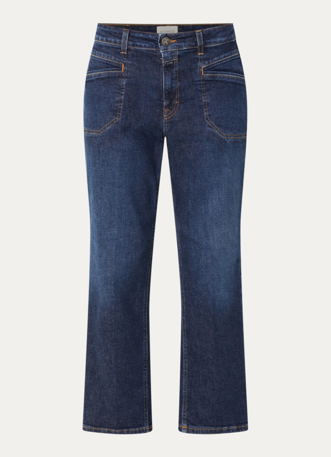 CLOSED Mira-X mid waist straight leg jeans met medium wassing - voorkant indigo