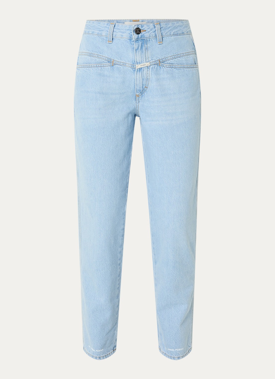 CLOSED Pedal Pusher high waist tapered jeans met medium wassing - voorkant 2 indigo