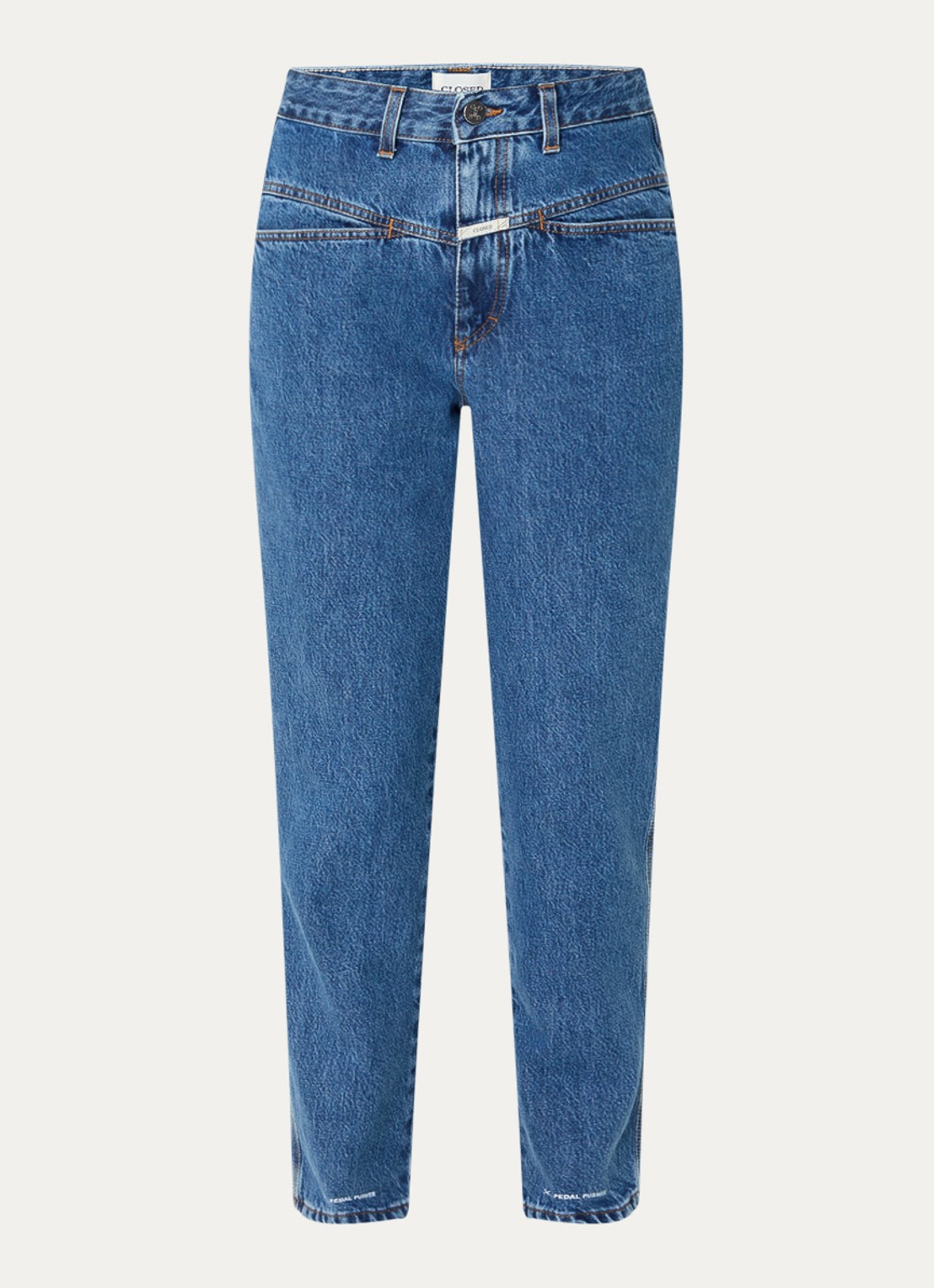 CLOSED Pedal Pusher high waist tapered jeans met medium wassing - voorkant 2 indigo