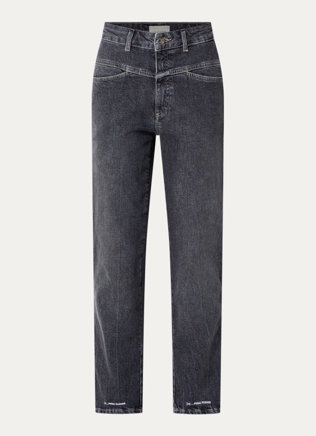 CLOSED Pedal Pusher slim fit jeans met gekleurde wassing - voorkant 3 antraciet