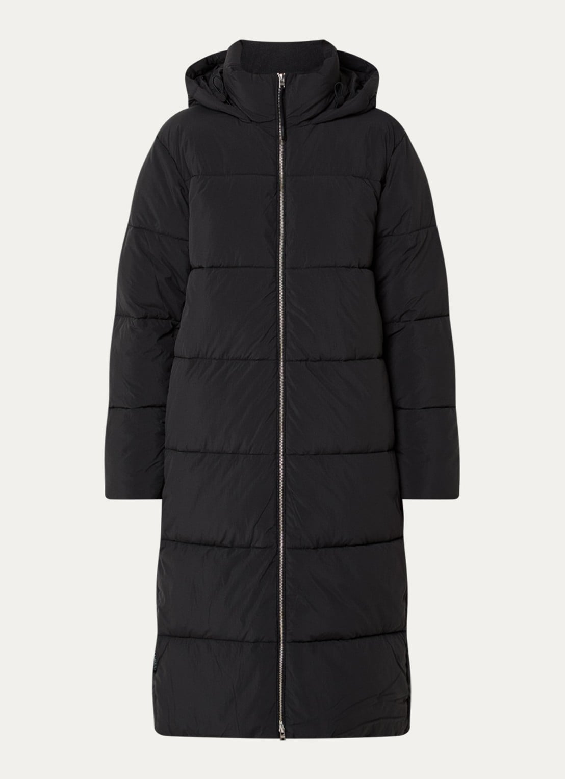 CLOSED Puffer jas met capuchon en ritszakken - voorkant 2 zwart