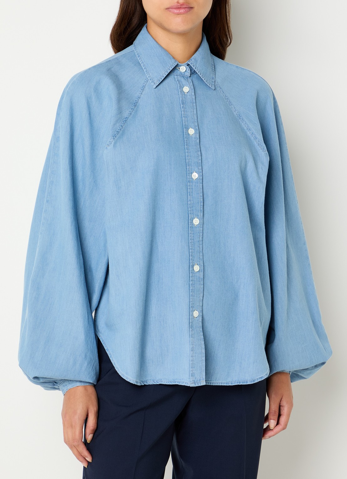 CLOSED Raglan blouse met ballonmouw - detail jeans