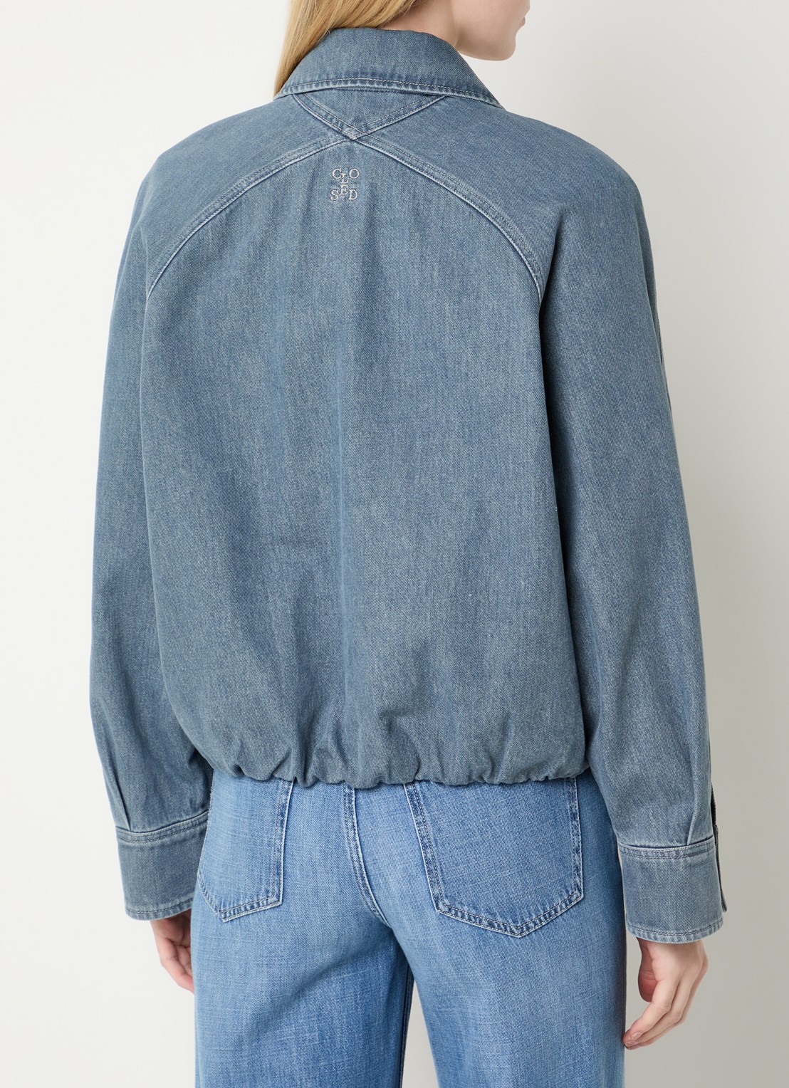 CLOSED Raglan spijkerjas met steekzakken - achterkant indigo