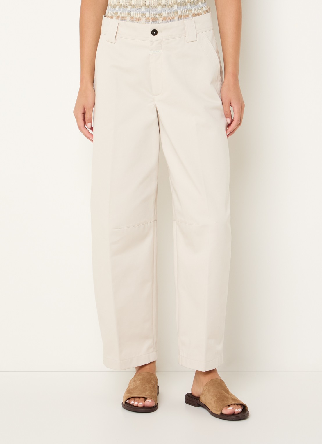 CLOSED Romi high waist tapered fit chino met steekzakken - detail 2 beige