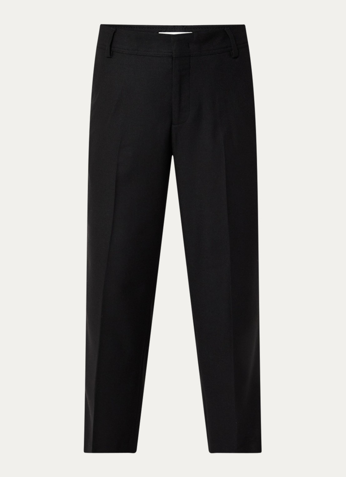 CLOSED Serandon high waist straight fit cropped pantalon in wolblend - voorkant 3 zwart