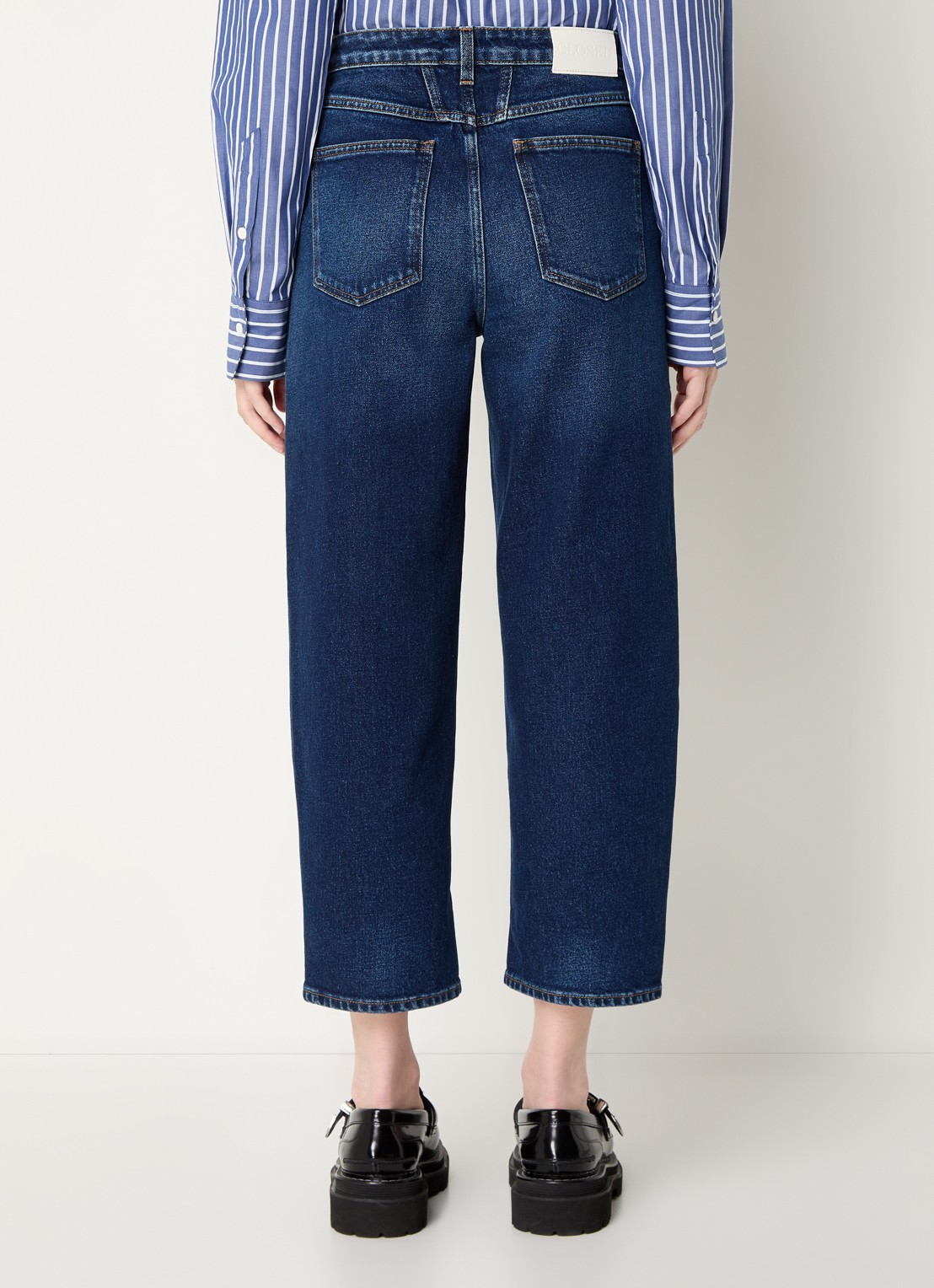 CLOSED Stover high waist cropped straight leg jeans  - achterkant indigo
