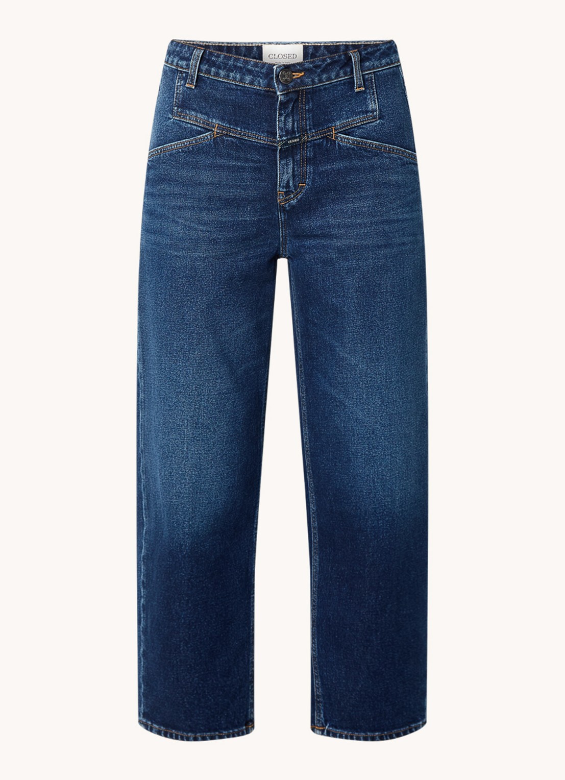 CLOSED Stover high waist cropped straight leg jeans  - voorkant 2 indigo