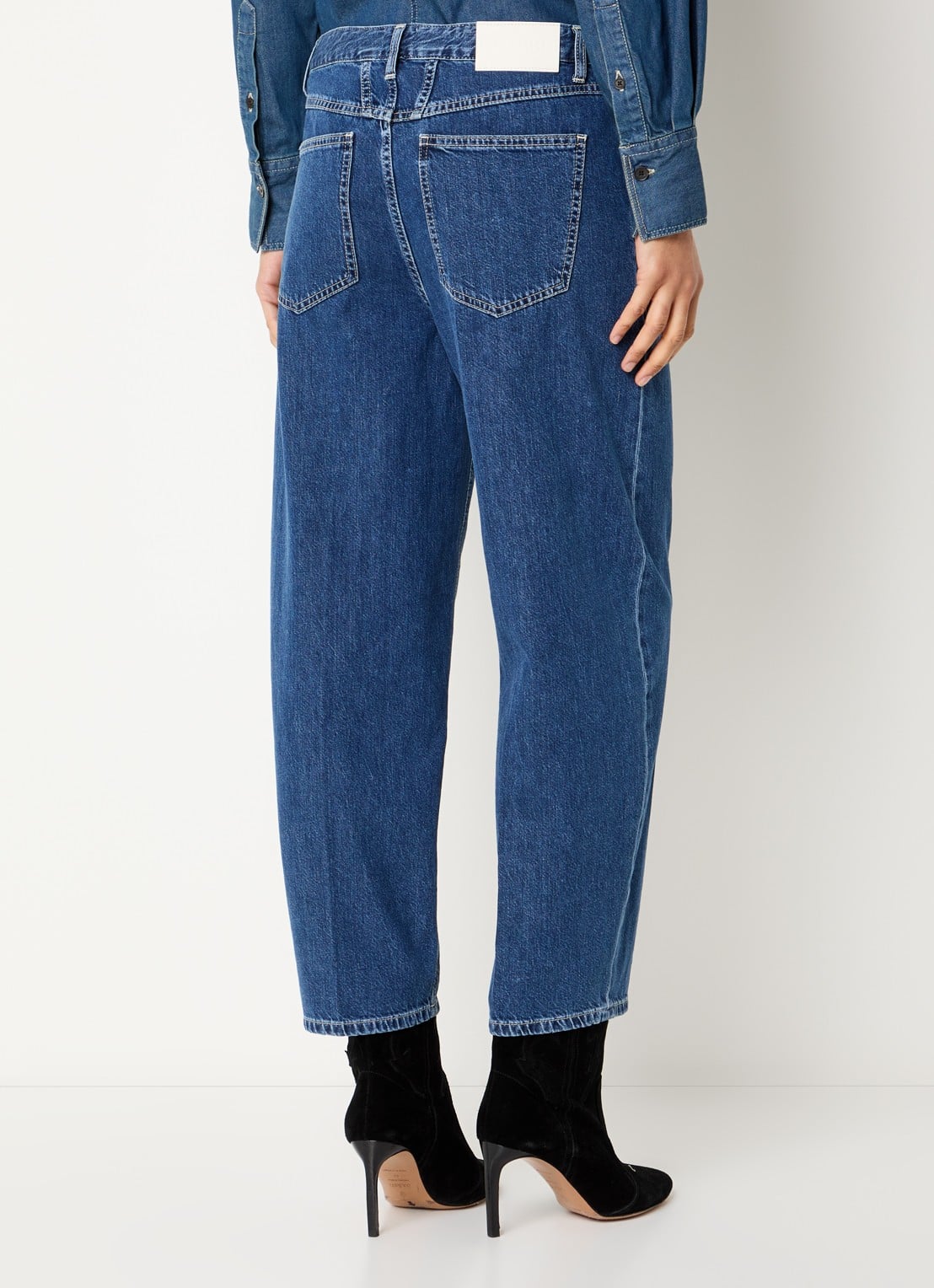 CLOSED Stover-X straight leg jeans met donkere wassing - achterkant 4 indigo