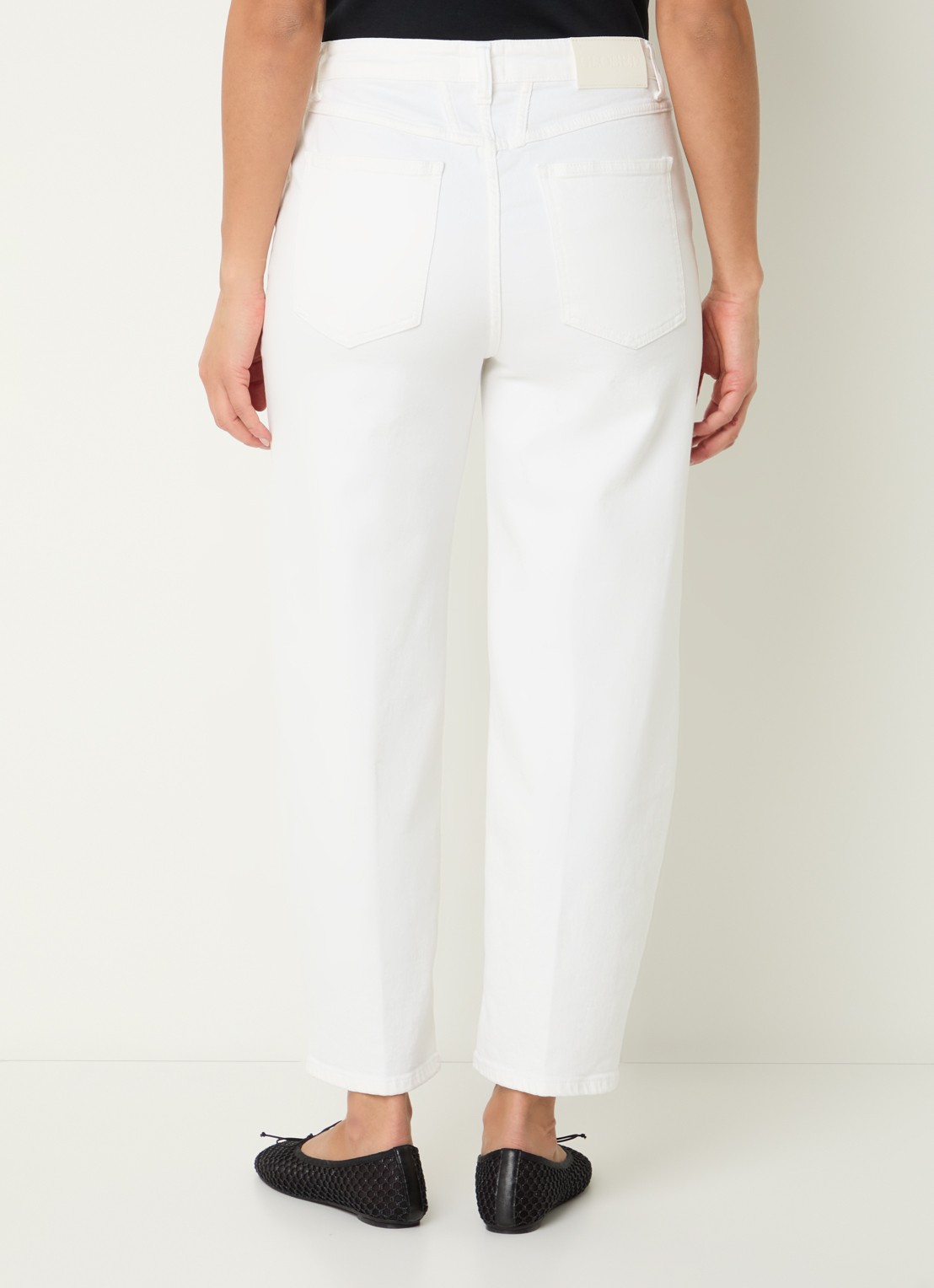 CLOSED Strover-X high waist wide leg jeans met gekleurde wassing - achterkant wit