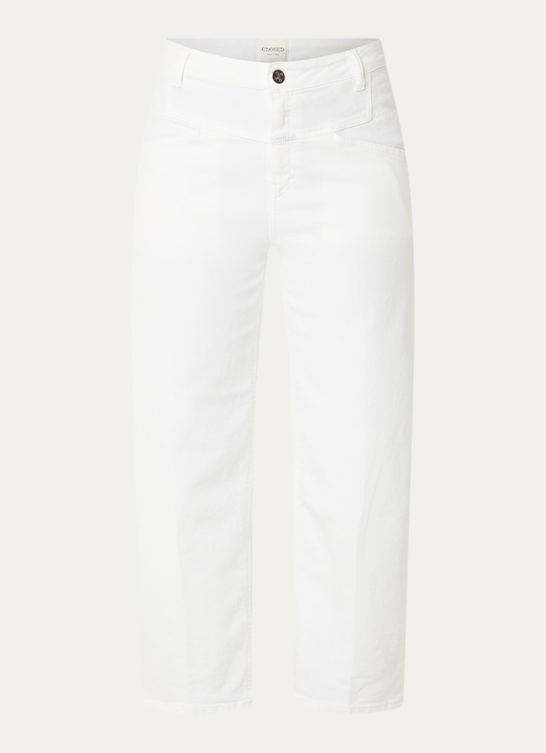 CLOSED Strover-X high waist wide leg jeans met gekleurde wassing - voorkant 2 wit