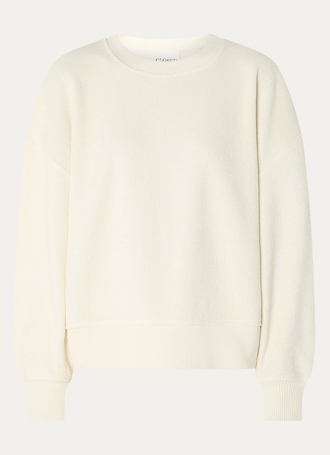 CLOSED Sweater van badstof - voorkant gebroken wit