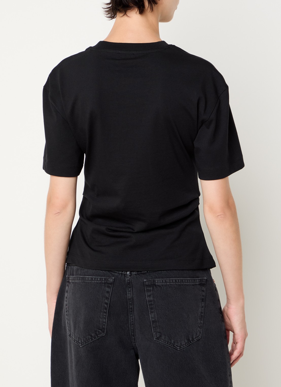 CLOSED T-shirt met logoborduring - achterkant zwart