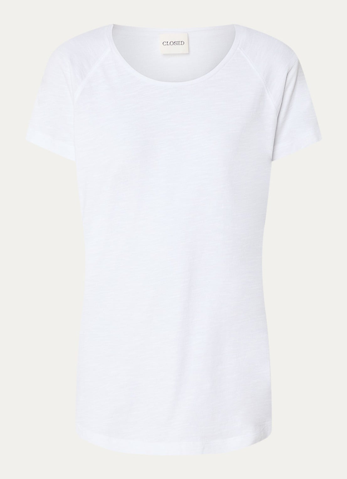CLOSED T-shirt met stretch - voorkant 2 wit