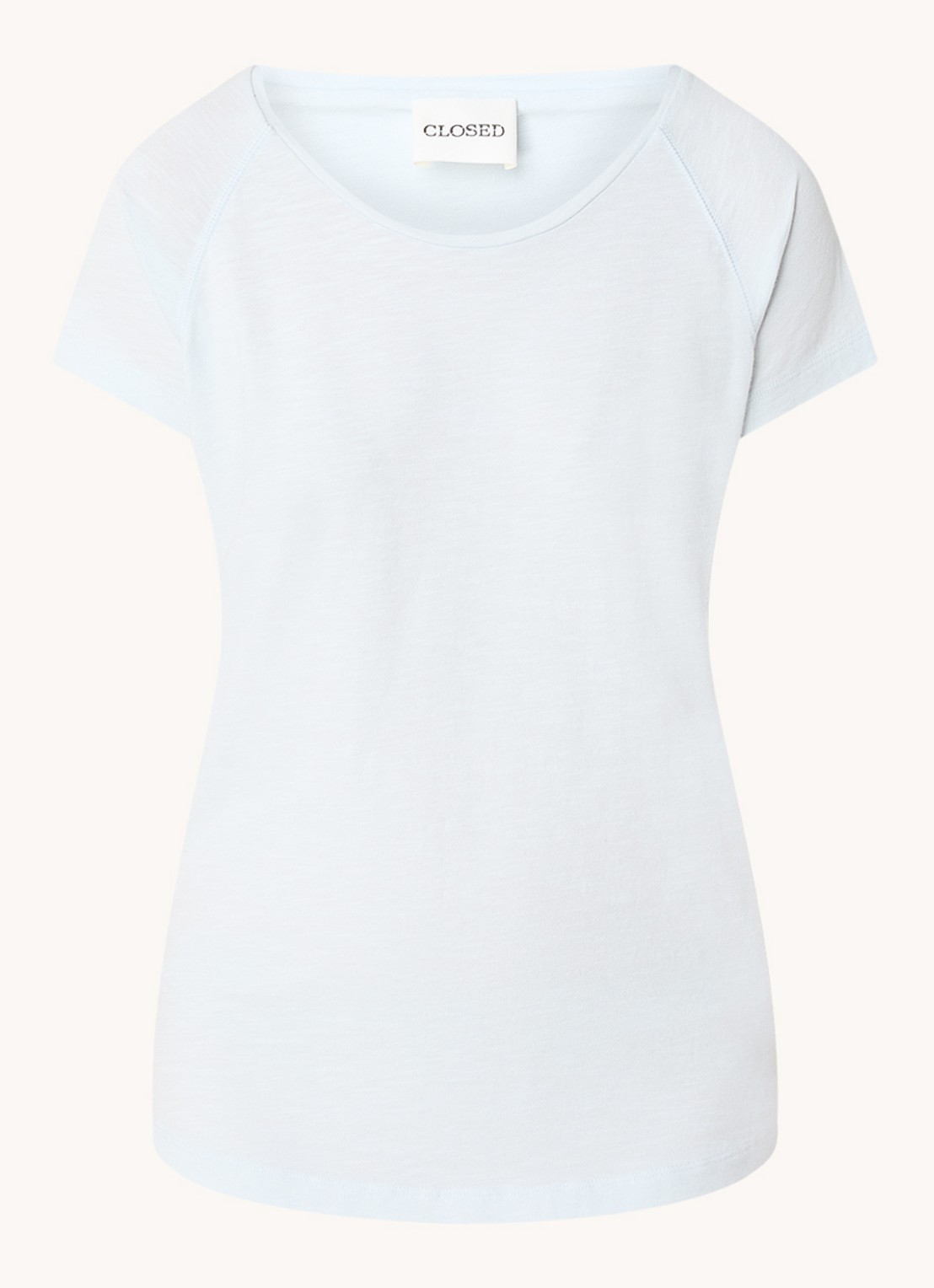 CLOSED T-shirt met stretch - voorkant lichtblauw