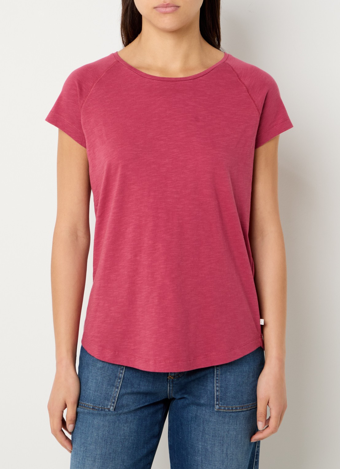 CLOSED T-shirt met stretch - detail donkerrood