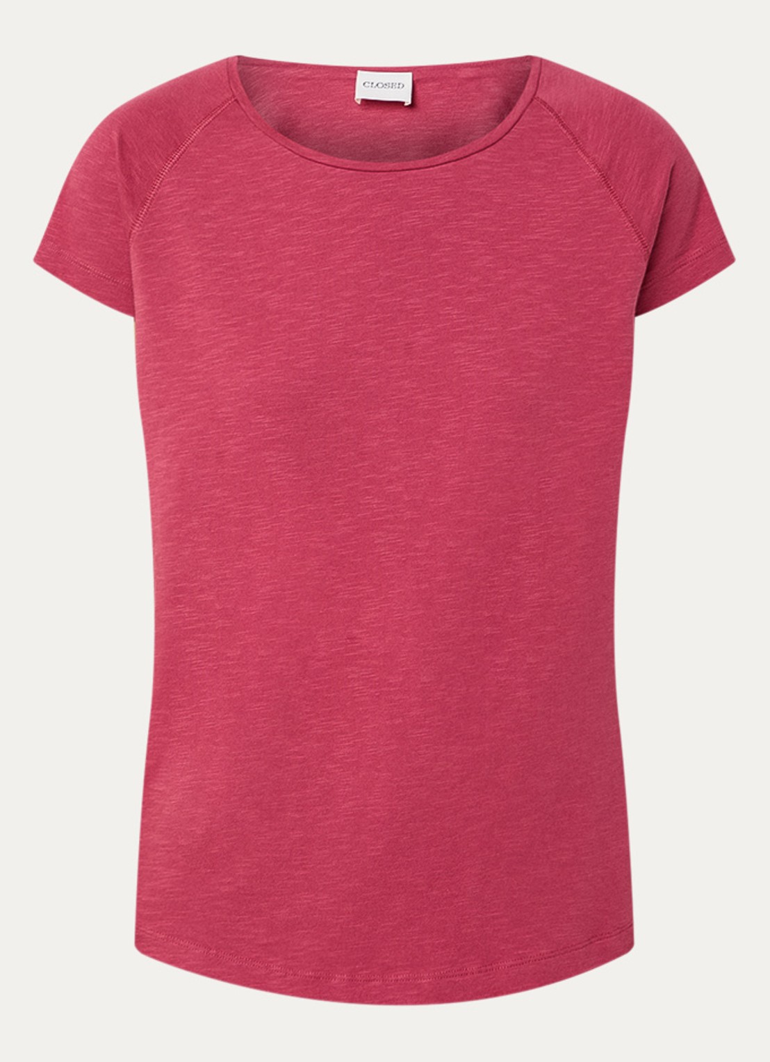 CLOSED T-shirt met stretch - voorkant 2 donkerrood