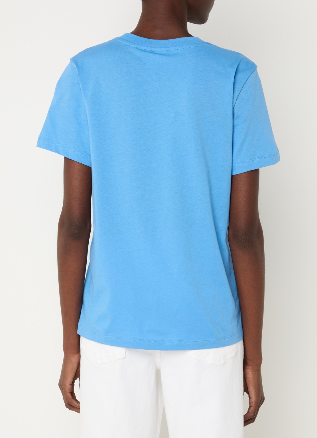 CLOSED T-shirt van  katoen met gemêleerd dessin - achterkant 4 blauw