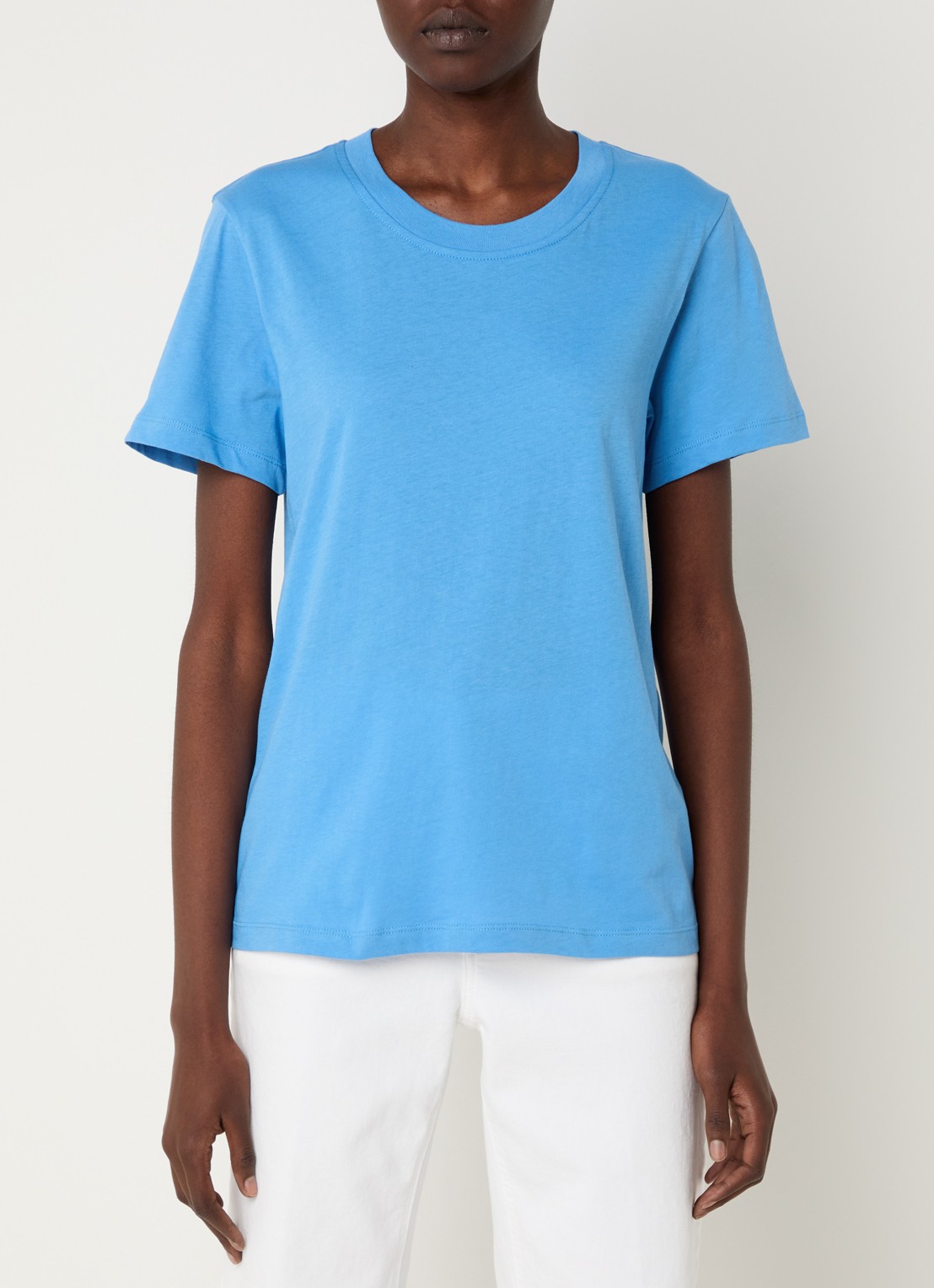 CLOSED T-shirt van  katoen met gemêleerd dessin - detail 3 blauw