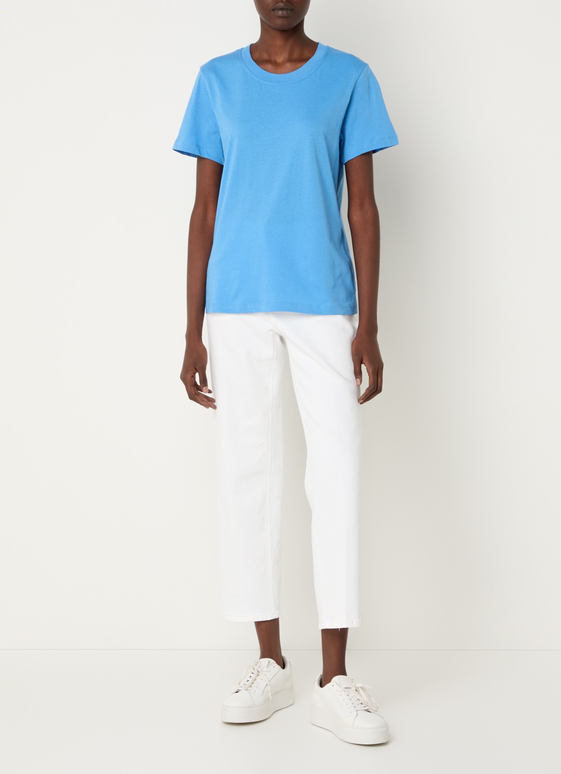 CLOSED T-shirt van  katoen met gemêleerd dessin - voorkant 2 blauw