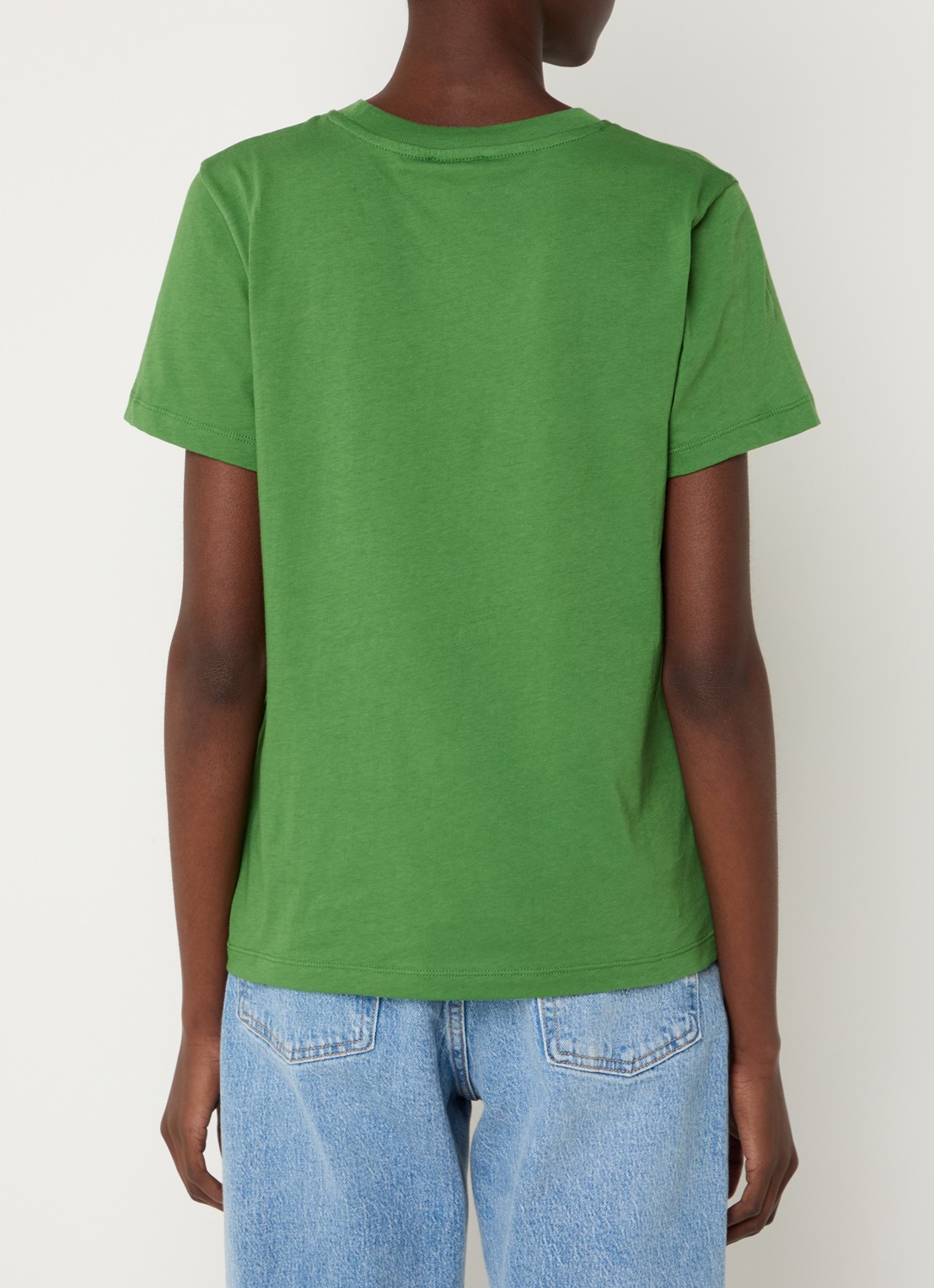 CLOSED T-shirt van  katoen met gemêleerd dessin - achterkant 4 groen