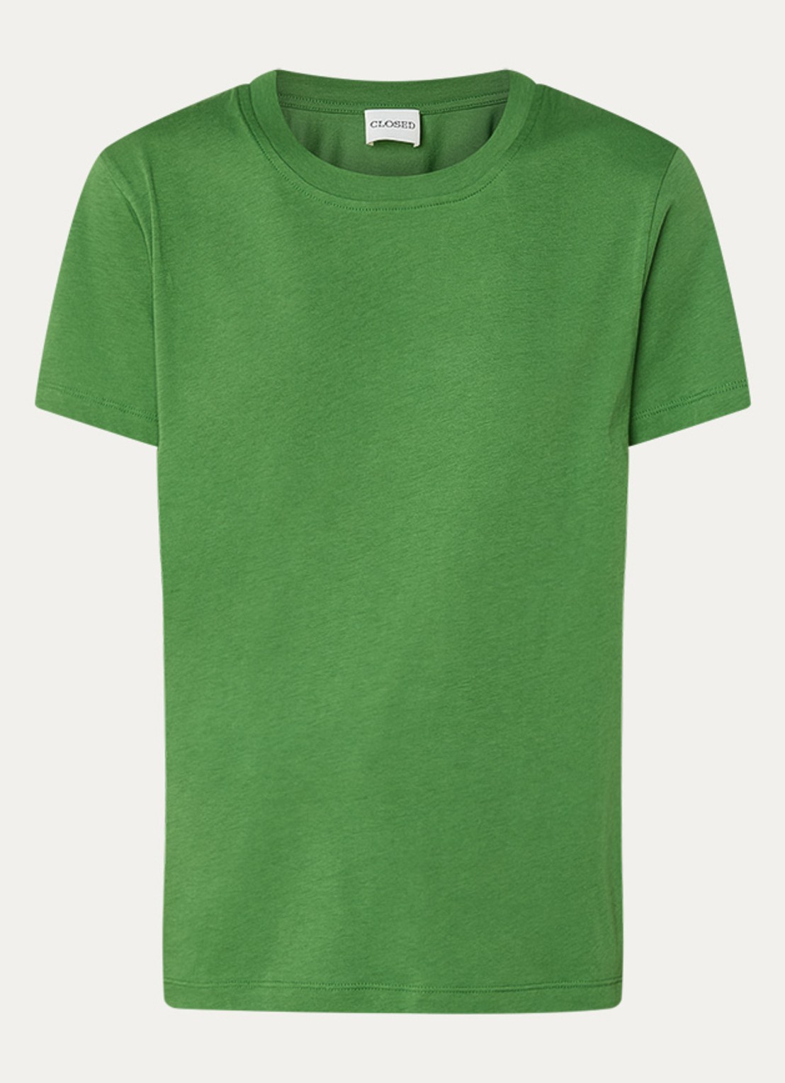 CLOSED T-shirt van  katoen met gemêleerd dessin - voorkant groen