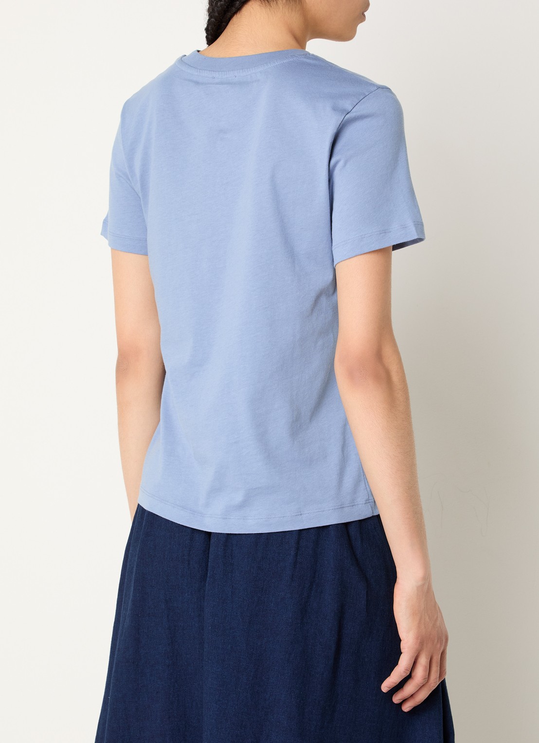 CLOSED T-shirt van  katoen met gemêleerd dessin - achterkant 4 indigo