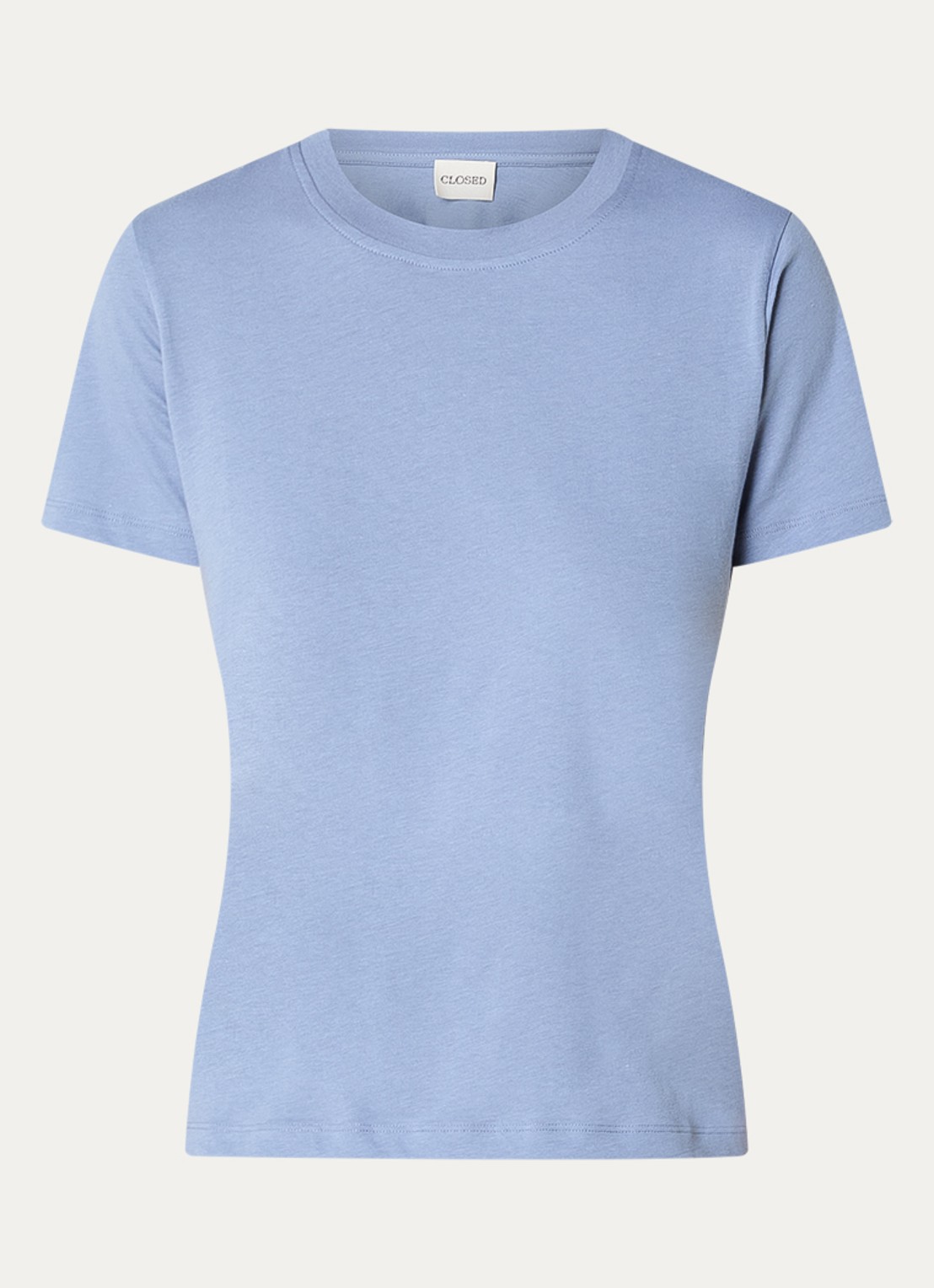 CLOSED T-shirt van  katoen met gemêleerd dessin - voorkant 2 indigo